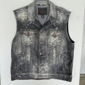 True Religion Denim Vest Men's 2XL